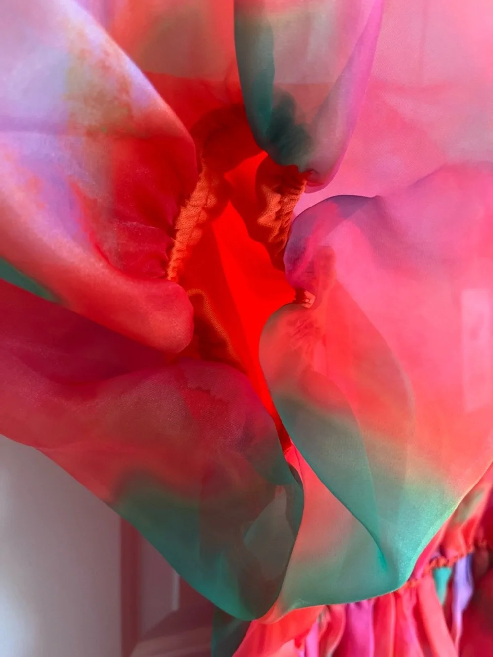 Chelsea & Violet Coral, Pink & Green Watercolor Dress - Picture 6 of 7